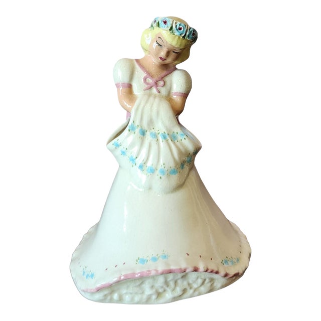 Mid Century Modern 1950s Ceramic Walter Wilson Lady Planter Figurine For Sale