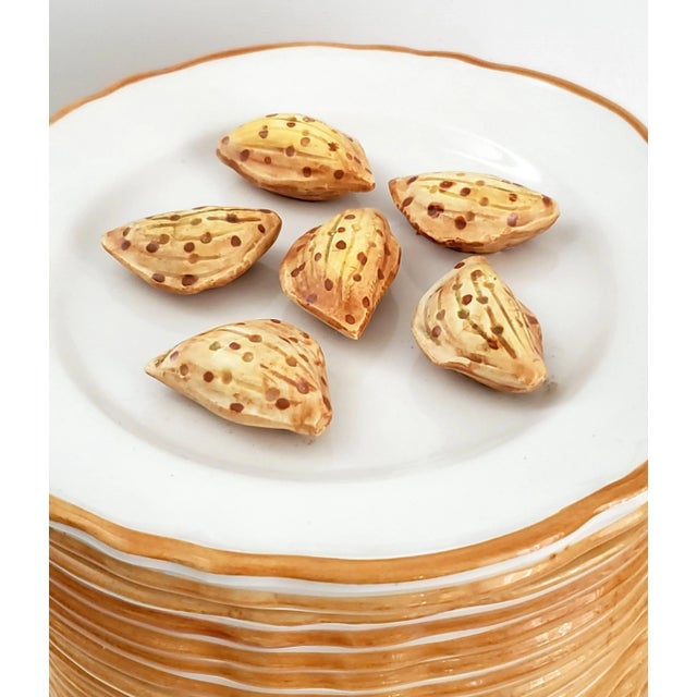 Ceramic Large Vintage Jar Trompe l'Oeil Plates & Walnuts Christine Viennet Style For Sale - Image 7 of 12