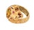This ring is crafted from 18k yellow gold featuring a tiger's head with orange enamel and black stripes. It's eyes are...