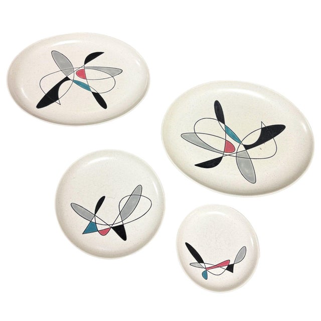 1950s Mid-Century Modern "Contempora" Dinner Service Metlox Poppy Trail - 84 Pieces For Sale - Image 9 of 16