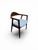 Mid-Century Modern Mid-Century Modern Walnut Armchair by Johnson Chair Co. Light Grey Woven Fabric For Sale - Image 3 of 10