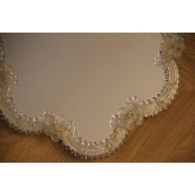 Vintage Venetian Mirror with Small Flowers, 1950 For Sale - Image 3 of 18