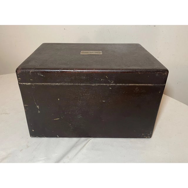 American Quality Antique 1800's Handmade Wooden Glass Cigar Tobacco Humidor Box Casket For Sale - Image 3 of 12