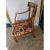 Mid 20th Century Vintage Italian Fruitwood Armchair Having New Abstract Crewel Embroidery Seat and French Nailhead Trim For Sale - Image 5 of 7