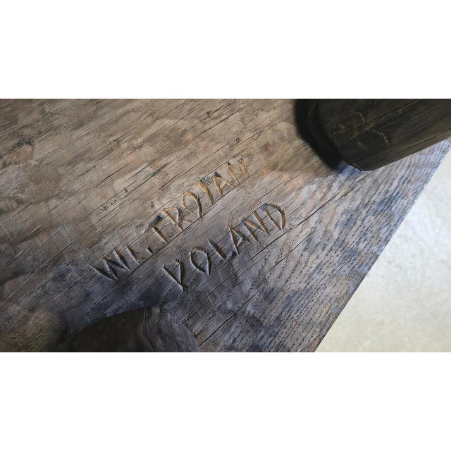 Rustic Vintage Rustic Wooden Stools, 1960s, Set of 2 For Sale - Image 3 of 13
