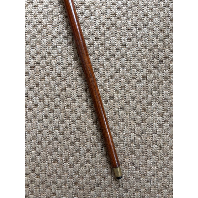 Brass 20th Century Brass Snake Head Wood Cane/Walking Stick For Sale - Image 8 of 10