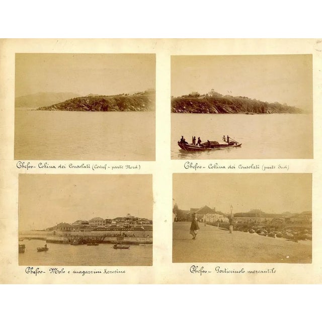 Views of Chefoo is a lot of four albumen prints made by unknown photographer. Prints in excellent condition, applied on a...