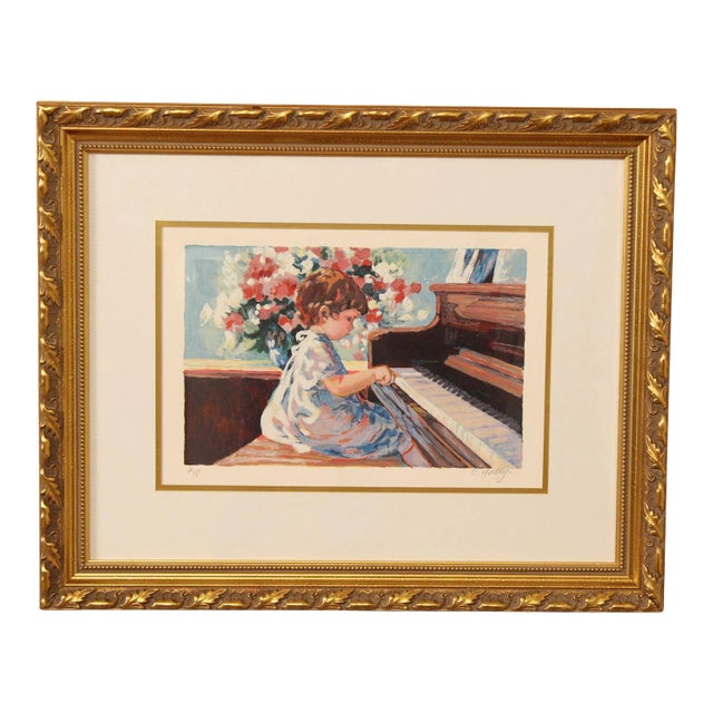 Corinne Hartley 'Piano Lessons' Artist Proof Serigraph For Sale