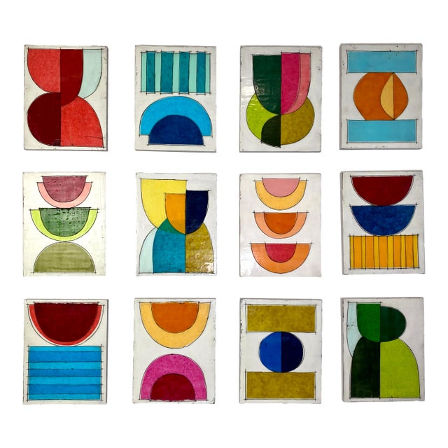 Large Encaustic Mixed Media Installation by Gina Cochran "The Gift Horse" 12 Panels For Sale