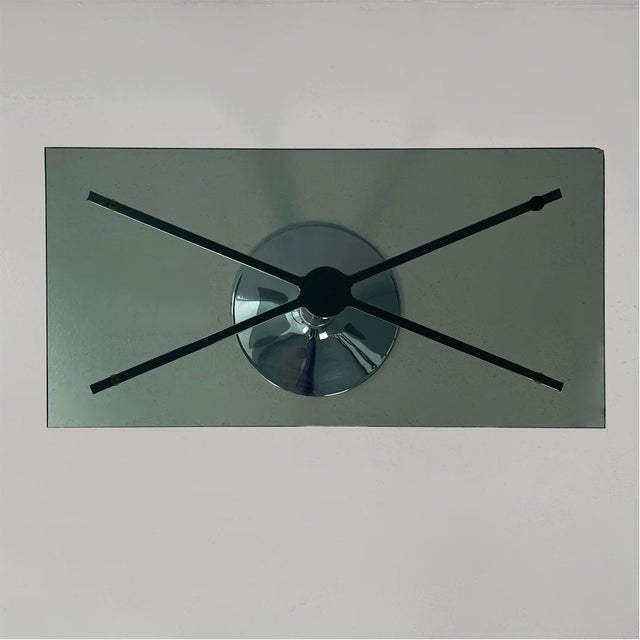 Metal Italian Modern Coffee Table in Steel and Rectangular Smoked Glass, 1970s For Sale - Image 7 of 12