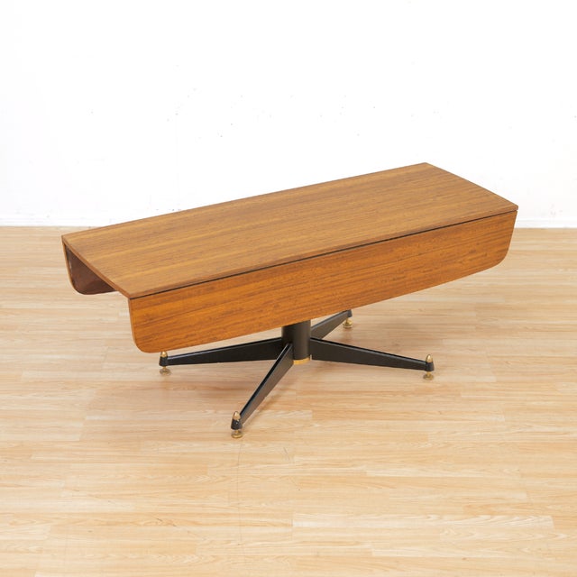 Metal 1950s Elevator Coffee Drop Leaf Dining Table by E Gomme For Sale - Image 7 of 12