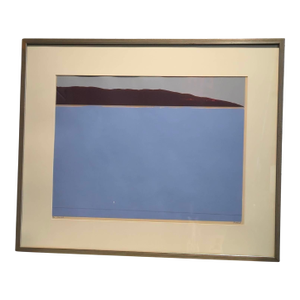 Steve Poleskie Artist Signed Color Serigraph Print 1968 Chiron Press Minimalist Contemporary Semi-Abstract Landscape Seascape