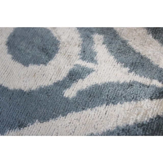 Contemporary Silk Velvet Ikat Pillow For Sale In Washington DC - Image 6 of 8