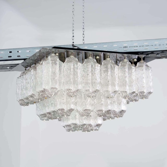 Large Vintage Ceiling Light with 32 Textured Glass Elements by J. T. Kalmar for Stölzle, 1970s For Sale - Image 11 of 11