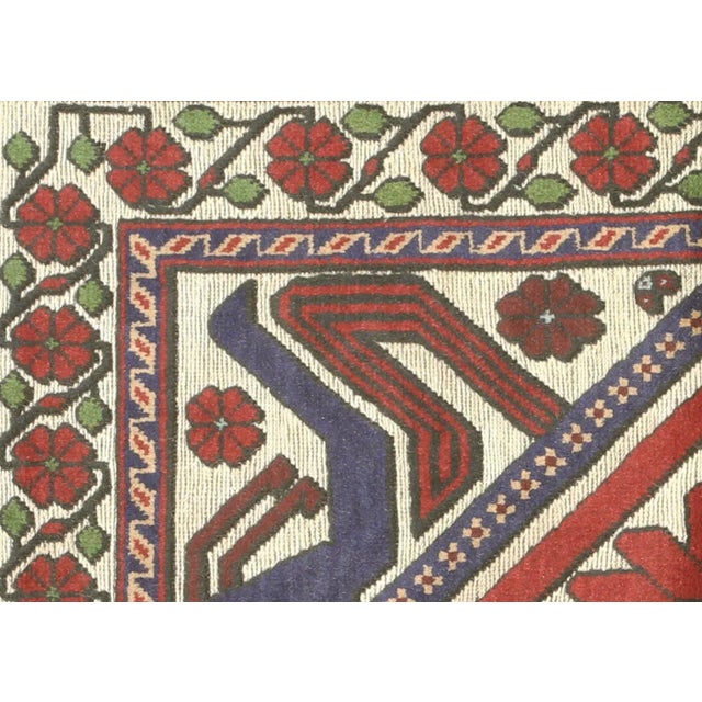 1980s Afghan Balouch Rug. Handwoven with wool on wool foundation by the Baluchi tribes in Southern Afghanistan. Balouch...