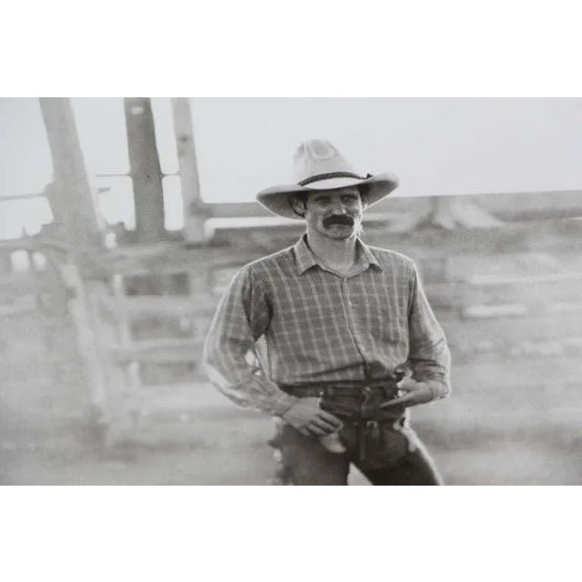 Rustic 1970s Country Silver Gelatin Photograph of a Cowboy For Sale - Image 3 of 7