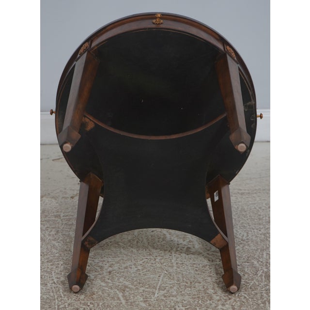 Maitland Smith Inlaid Floral Occasional Lamp Table For Sale - Image 16 of 18