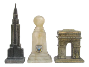 Souvenir Monument Architectural Models, Set of 3