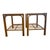Pair of Vintage Rattan Side Tables A charming and versatile pair of vintage rattan side tables, beautifully handcrafted...