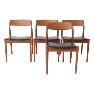 Mid-Century Modern Danish Teak Dining Chairs by Scantic Møbelværk, 1960s, Set of 4 For Sale