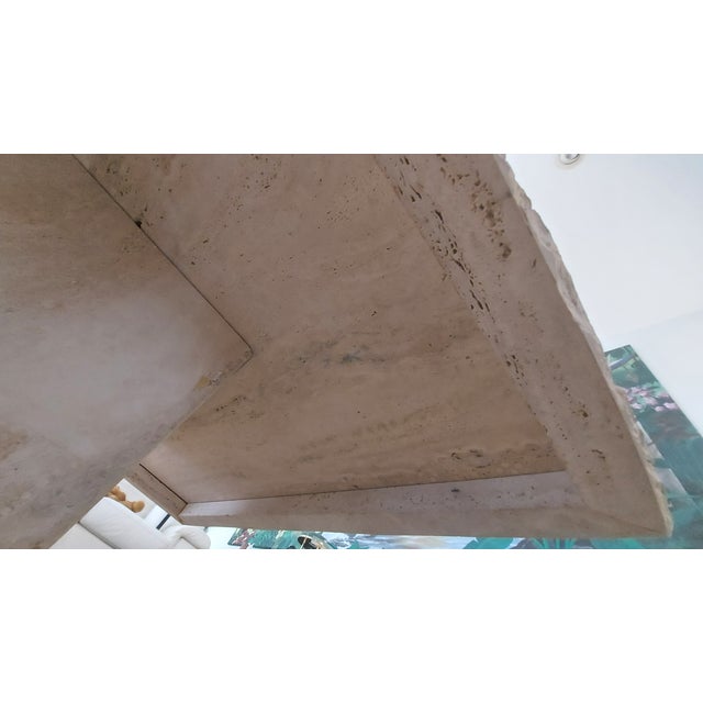 Late 20th Century Italian Marble Coffee Tables With Chiseled Edge - Set of 2 For Sale - Image 9 of 9