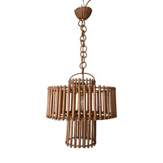Bamboo Pendant Light, 1950s For Sale