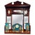 Brown Large Antique Edwardian Wall Mirror with Backboards, 1905 For Sale - Image 8 of 8
