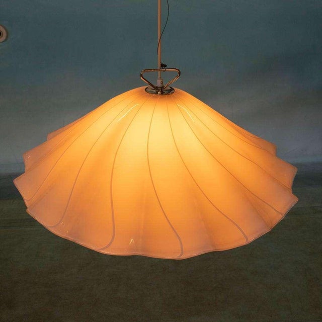 Vintage Glass Hanging Lamp from Kalmar Fazzoletto For Sale - Image 11 of 18