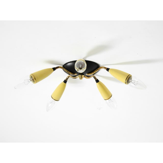 Mid-Century Modern 5-Arm Sputnik Ceiling Lamp, 1950s For Sale - Image 4 of 18