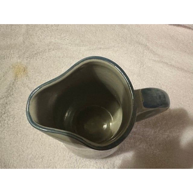 1970s Louisville Stoneware Pitcher Country Flowers For Sale - Image 4 of 7