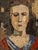 Taizan Tile, Portrait of a Woman Mosaic Panel, mid-20th century, signed "Taizan" lower left, giltwood frame. Image: 11.5"...