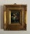 Vintage miniature Italian oil painting on panel of a floral still life in gold frame. Signed to the lower right corner.