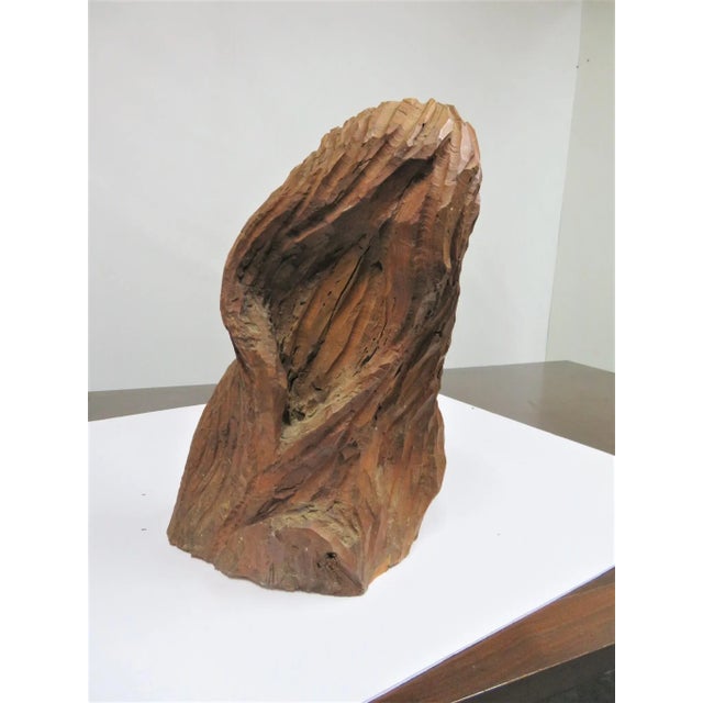 Mid-Century Modern Mid Century Modern Carved Wood Old Man Bust For Sale - Image 3 of 4