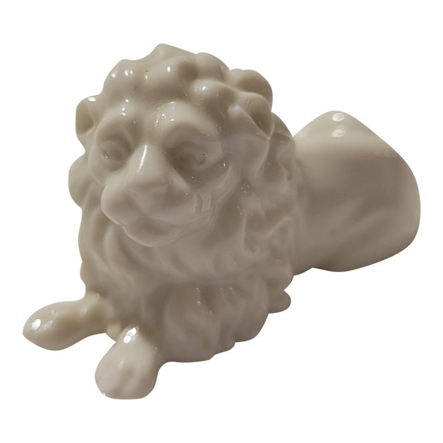 20th Century Nympherburg Glazed Porcelain Lion For Sale