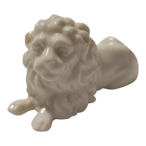 20th Century Nympherburg Glazed Porcelain Lion