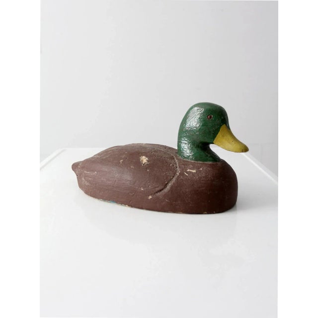 Farmhouse Vintage Cork Wood Mallard Duck Decoy For Sale - Image 3 of 13