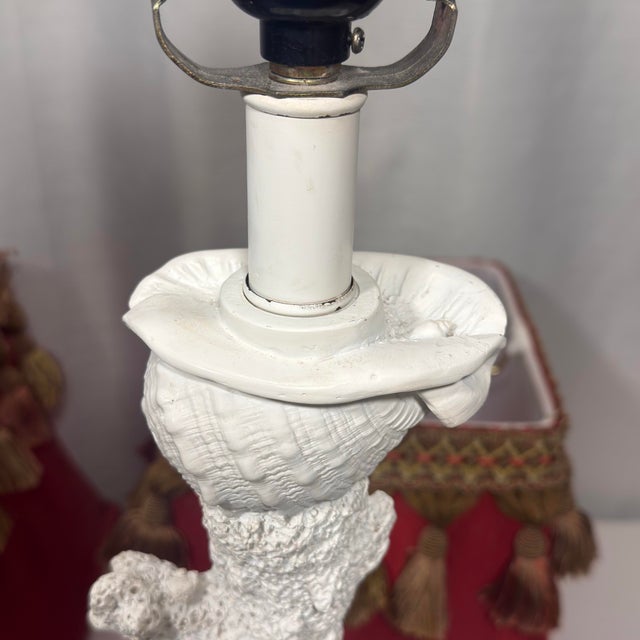 Late 20th Century Late 20th Century Faux Coral Lamps by Turtle and Crane - A Pair For Sale - Image 5 of 12