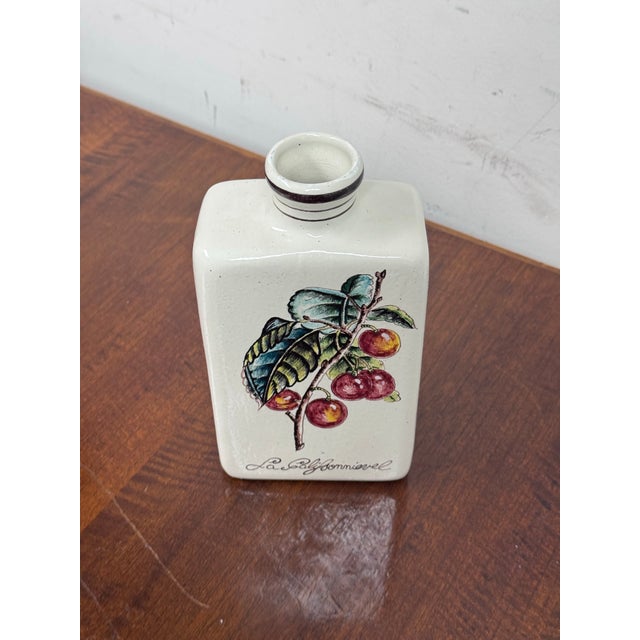 Vintage Italian Majolica Ceramic Bottle For Sale - Image 11 of 12