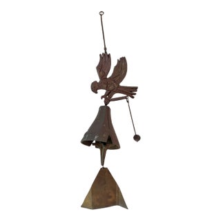Cosanti Originals Cast Bronze 'Save the Wilderness' Eagle Wind Bell, Chime For Sale