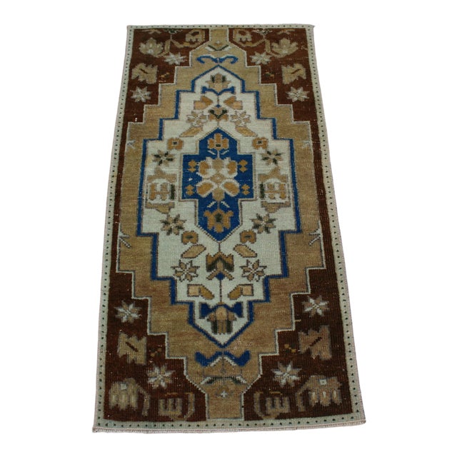 Turkish Mini Rug - 19" X 38" For Sale