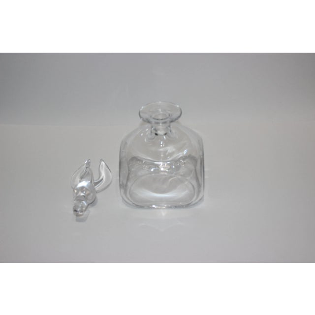 Glass Steuben Crystal Eagle Decanter Signed For Sale - Image 7 of 12