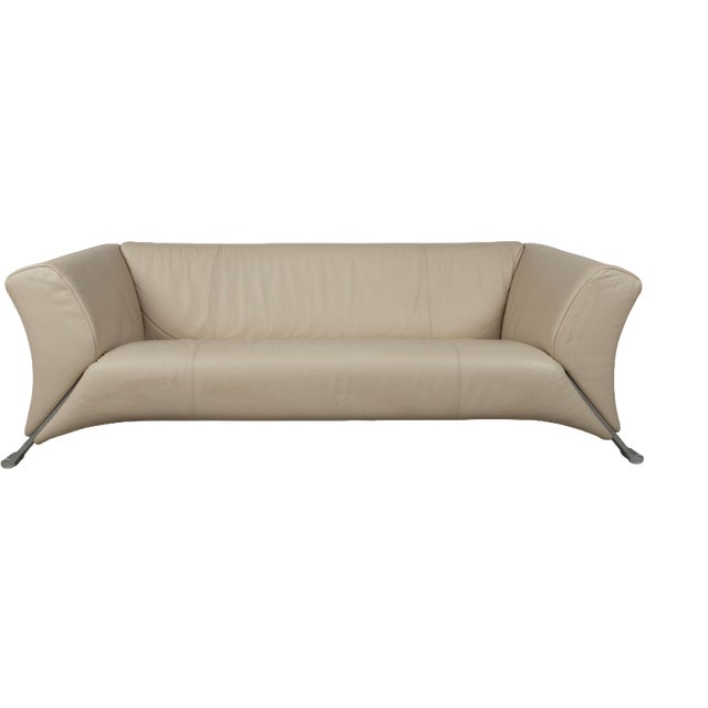 322 Three-Seater Sofa in Leather from Rolf Benz For Sale