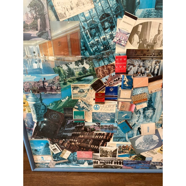 Vintage 1970s European Grand Tour Travel Ephemera Collage Mix Media Art For Sale - Image 11 of 12