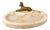 Antique French Marble and Brass Dog Display Tray For Sale