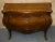 Antique Three Drawer Carved Walnut Italian Bombe' Commode W/Floral Painted Top For Sale - Image 4 of 13