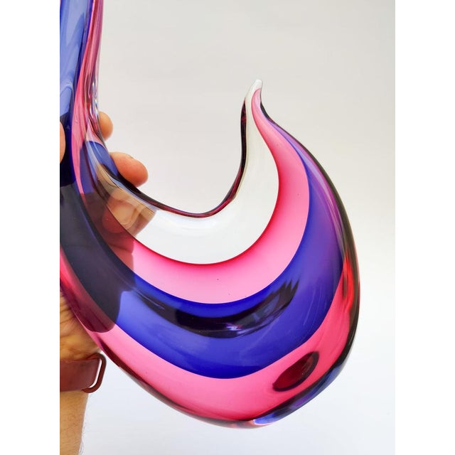 Blue After Flavio Poli, Swan Sculpture, 1970s, Murano Glass For Sale - Image 8 of 12