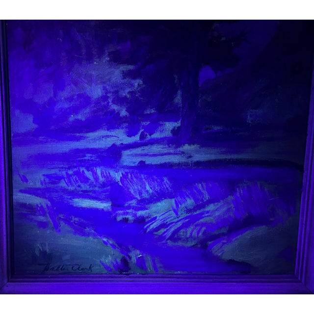 Amber Early 20th Century Walter Clark Autumn Pastoral Scene Framed Impressionist Oil Painting For Sale - Image 8 of 15