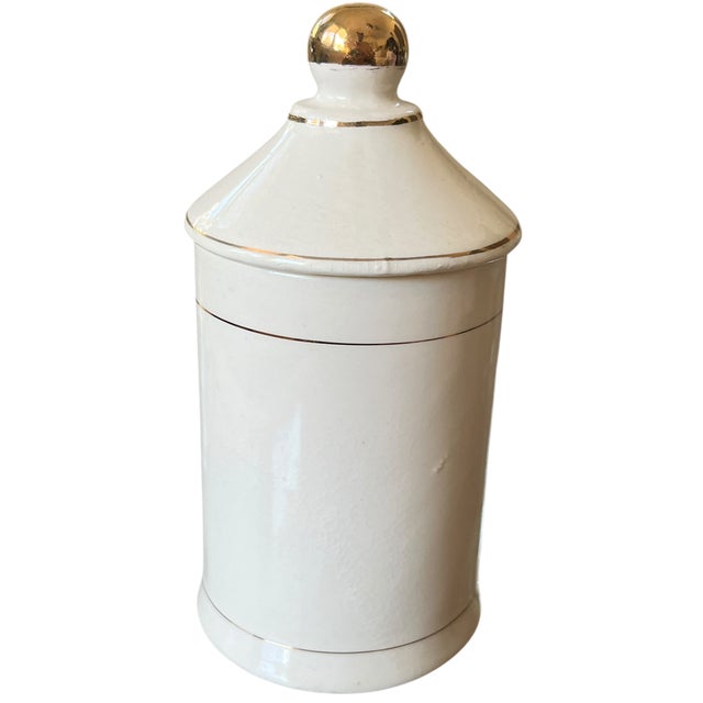 Mid-Century Handpainted Porcelain “Opium” Apothecary Canister in the Style of Piero Fornasetti Made in Japan For Sale In Jacksonville, FL - Image 6 of 10