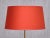 Edvard Hagman Table Lamp in Brass, Elm and Vermillion Shade, Sweden, 1940s For Sale - Image 6 of 12