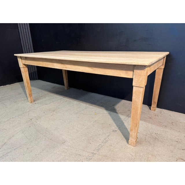Vintage Kitchen Dining Table in Oak, 1925 For Sale - Image 3 of 15